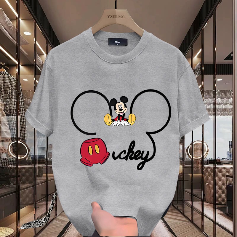 D1062เสื้อยืดแขนสั้นลายมิกกี้เม้าส์  ผ้านุ่มยืดได้ใส่สบายฯ ลายแฟชั่นนานาชาติ ปลีก-ส่ง