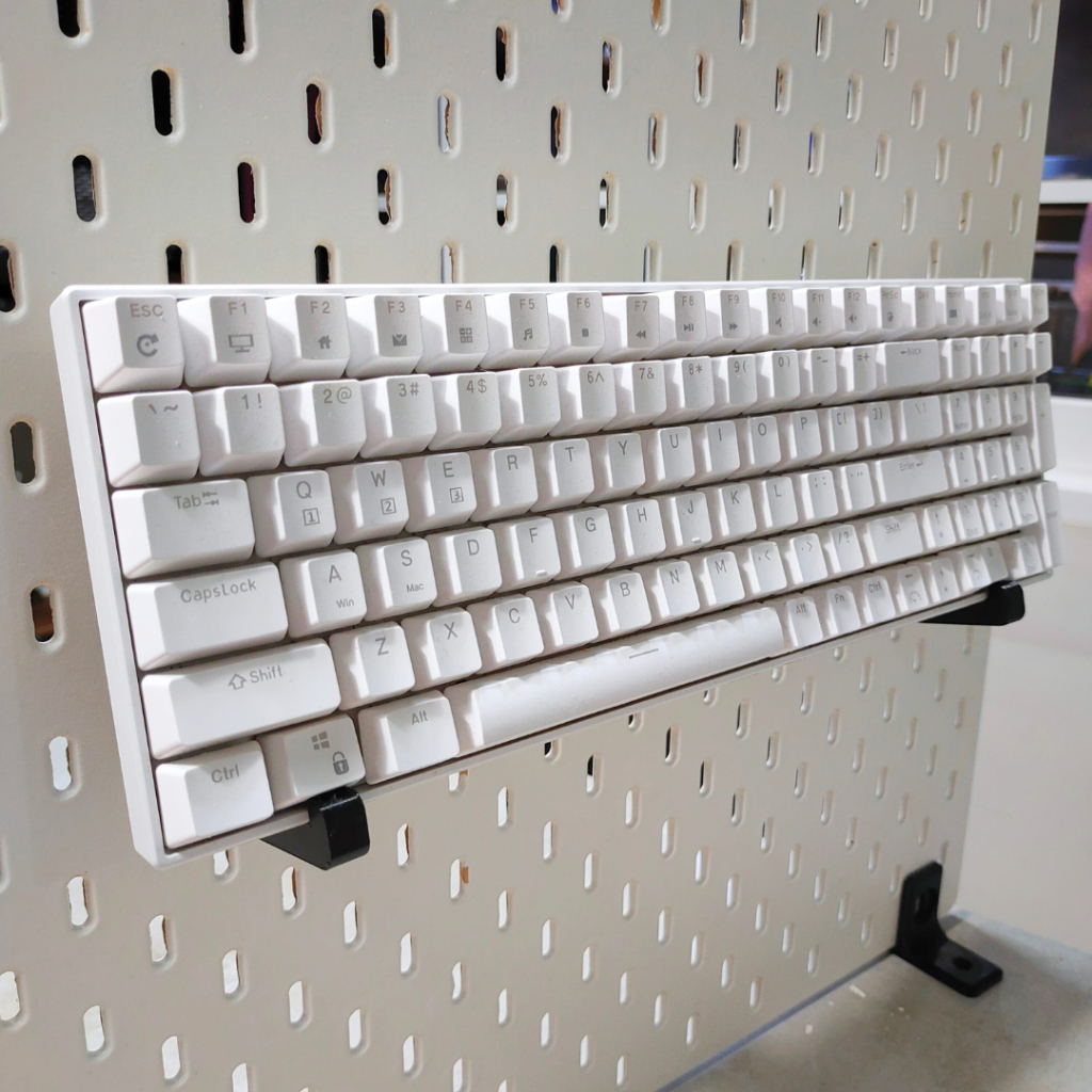 [3D Print] Ikea Skadis Keyboard Mount ขาตั้งคีย์บอร์ด Skadis ที่แขวนคีย์บอร์ดสำหรับสกัวดิส (1 คู่)