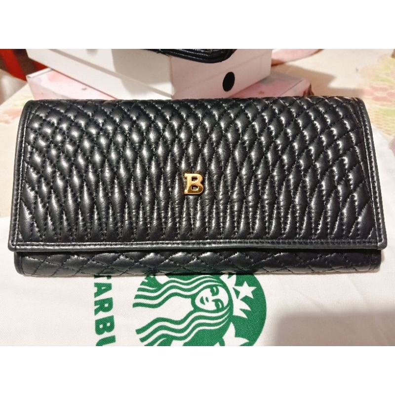 BALLY กระเป๋าสตางค์ หนังสีดำ มือสอง 💯