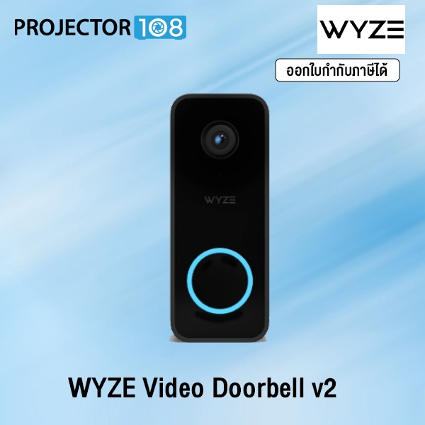 WYZE Video Doorbell v2 - Black,Wired, 2K Video,Two-Way Audio,Color Night Vision,Works with Existing 