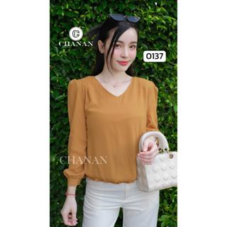 🔥Chanan☘️ เสื้อผ้าชีฟองเกรดดี มีซับใน คอวี แขนยาว เอวจั้ม ใส…