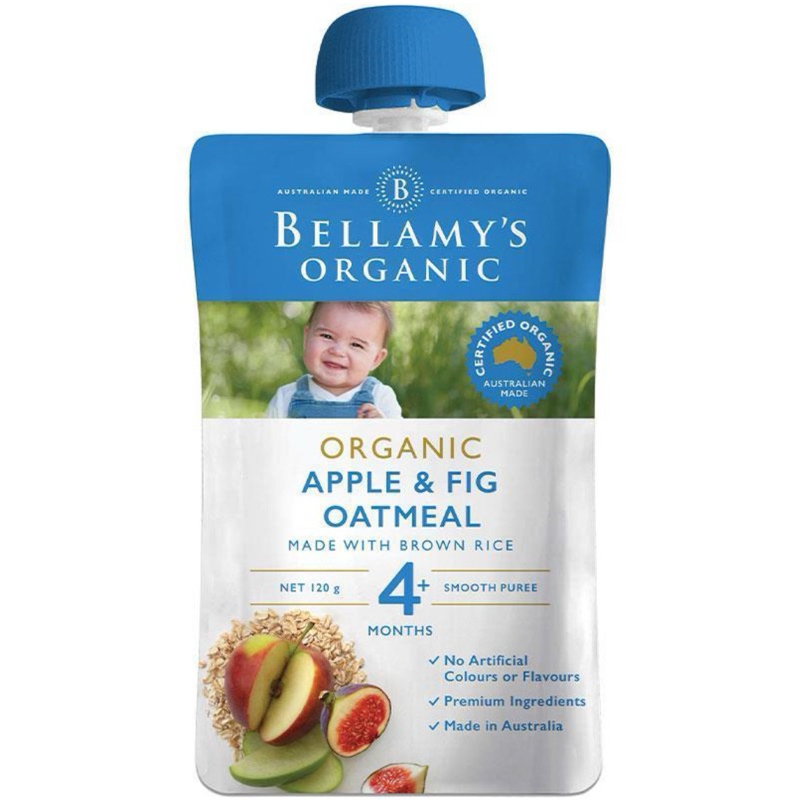 Bellamy's Organic Apple Fig & Oatmeal 120g x 3 pack