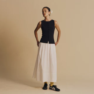 SHE KNOWS - Freya Knit Tank เสื้อแขนกุดนิต คอปาด XS-XL ผ้าคอตต้อนออร์แกนิค