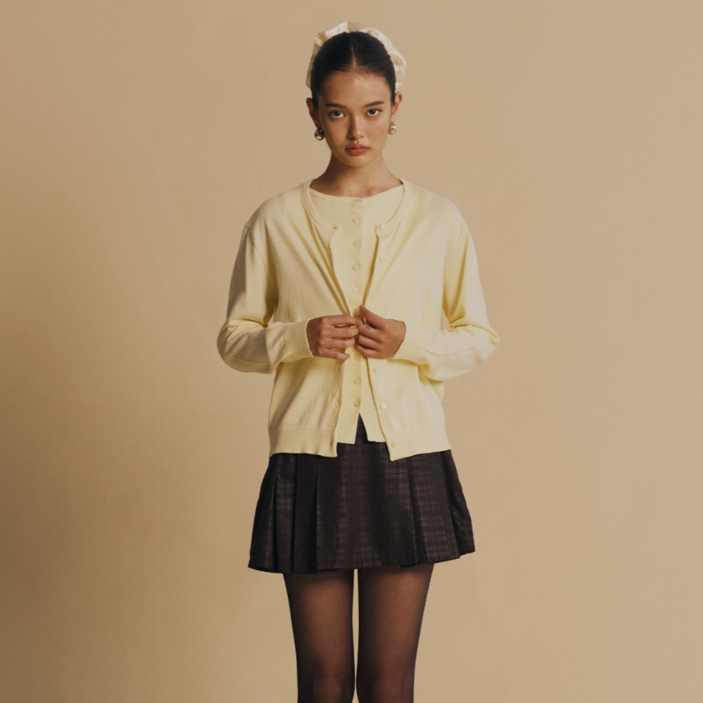 SHE KNOWS - Colette Cardigan เสื้อคาร์ดิแกน XS-XL ผ้าคอตต้อนออร์แกนิค นุ่ม เสื้อคลุม เสื้อแขนยาว ปักโลโก้