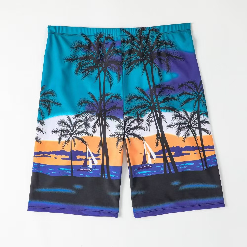 กางเกงว่ายน้ำชาย กางเกงว่ายน้ำทรงหลวม ผ้าแห้งไว swimming 100kg แฟชั่นพิมพ์ลาย#0683 - รูปที่ 6