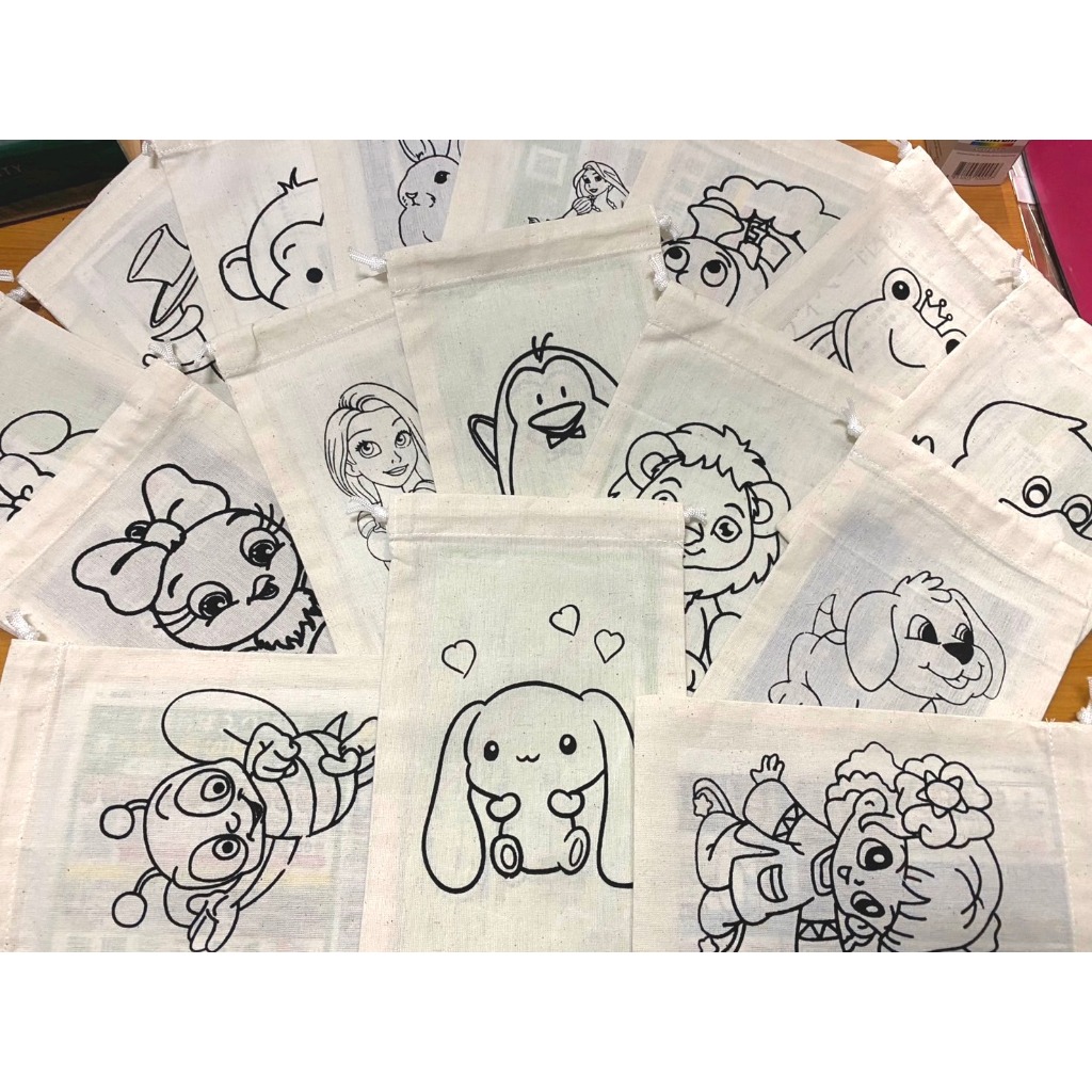 ถุงผ้าดิบ ระบายสี คละลาย ลายการ์ตูน   เพ้นท์ถุงผ้า 2 – Eco Bag No color 2 Any design ราคา ถูกที่สุด ดีลบีเคเค แกลเลอรีภาพที่ 3