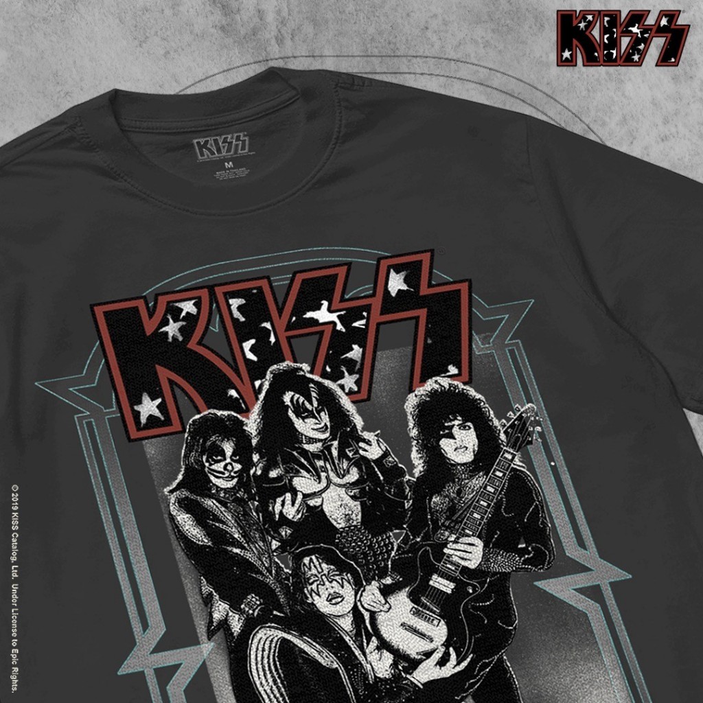 Power 7 Shop เสื้อยืดวง คิส ลิขสิทธ์แท้ KISS T-SHIRTS (MX-250-สีเทา) — صورة 3