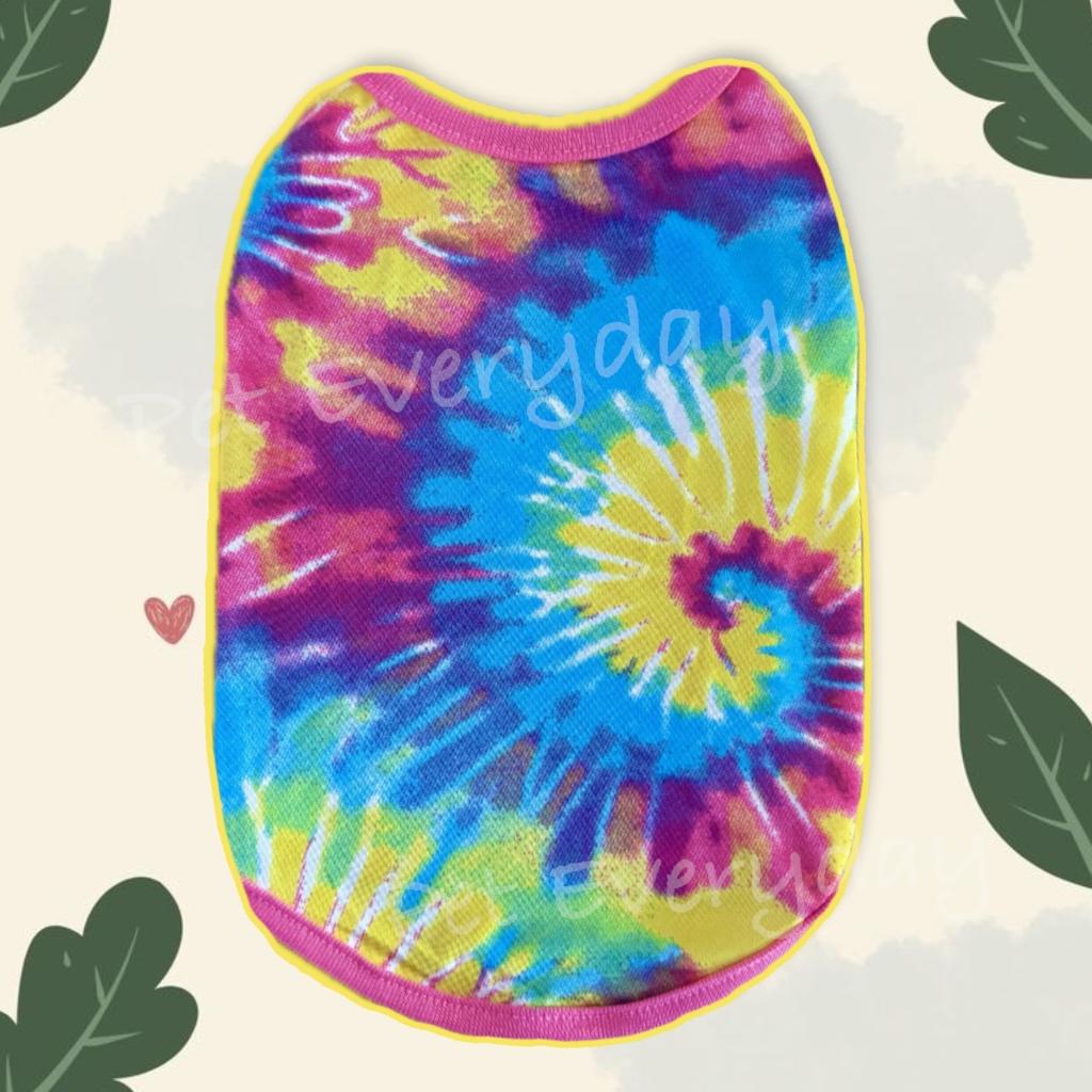 ส่งฟรี เสื้อมัดย้อม มีไซส์สุนัขพันธุ์ใหญ่ กล้ามsummer รูปที่ 2