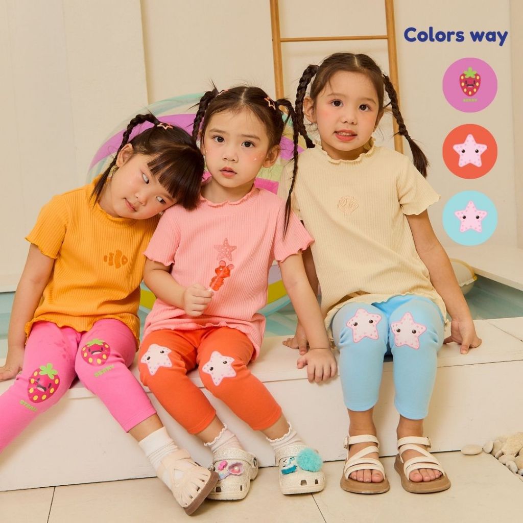 e'clat เลกกิ้งเด็ก กางเกงขายาว เด็กผู้หญิง 1-6ปี ผ้าcotton ผ้ายืด นิ่ม ใส่สบาย 8103-8104-8108