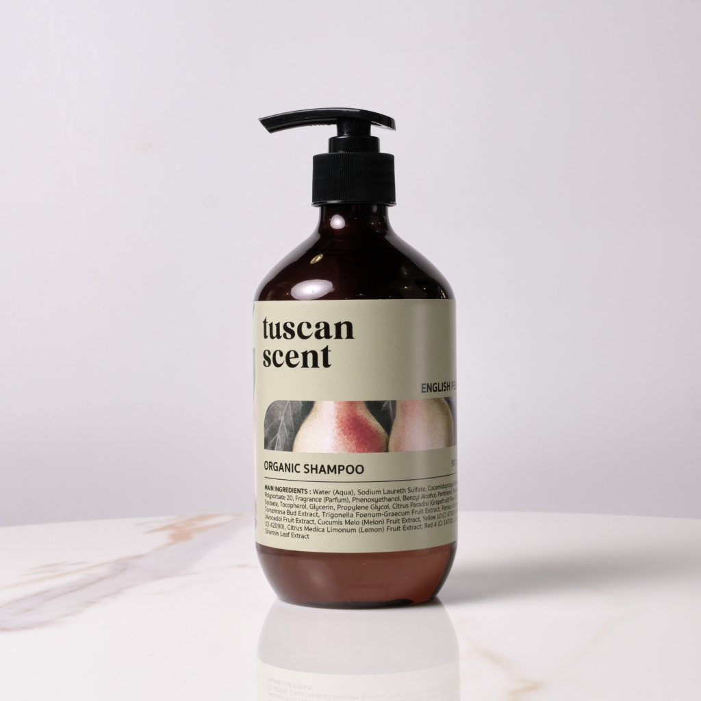 TUSCAN SCENT ORGANIC ENGLISH PEAR SERIES 500 ml. (Shampoo, Conditioner) by Toscana Valley