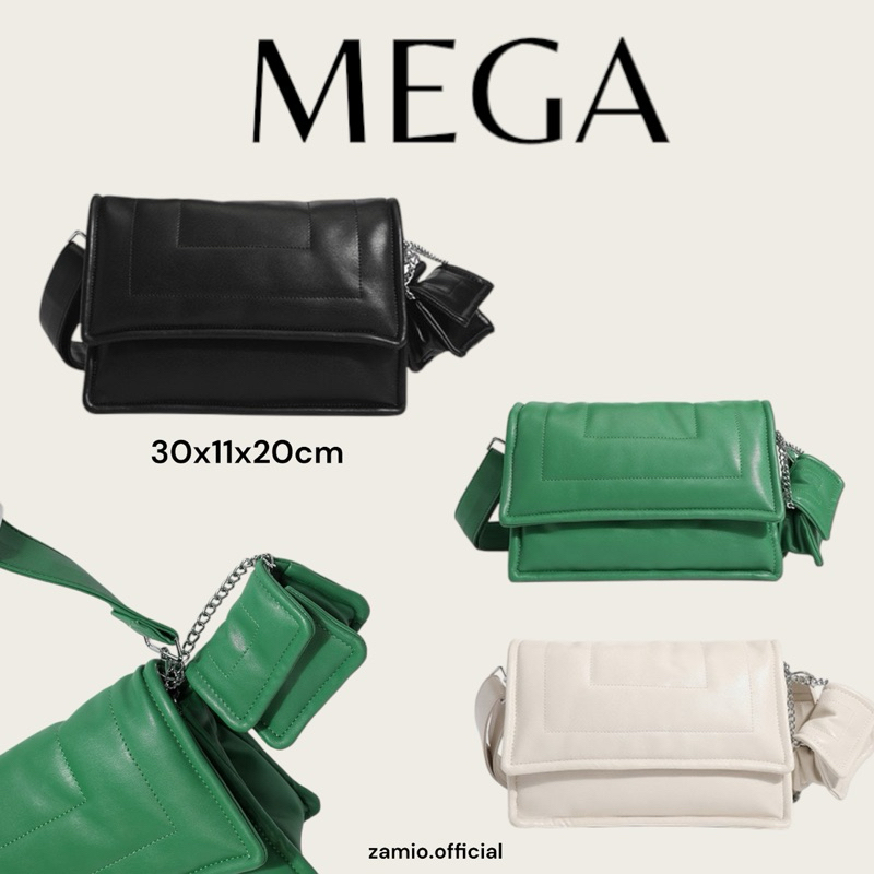MEGA BAG กระเป๋าหนังสะพายข้าง