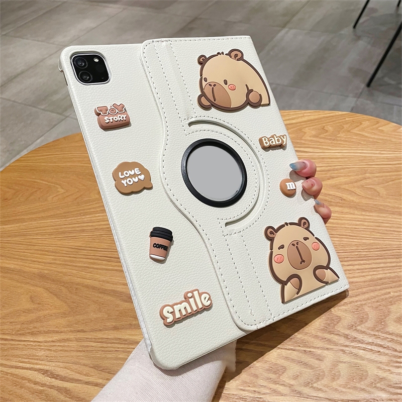 🚀จัดส่งจากกรุงเทพฯ🚀เคสipad Capibara Gen9 Pro11 2024 Air7/6 13 Gen8 Air5น่ารัก เคสไอแพด Gen11 Mini7 - รูปที่ 3