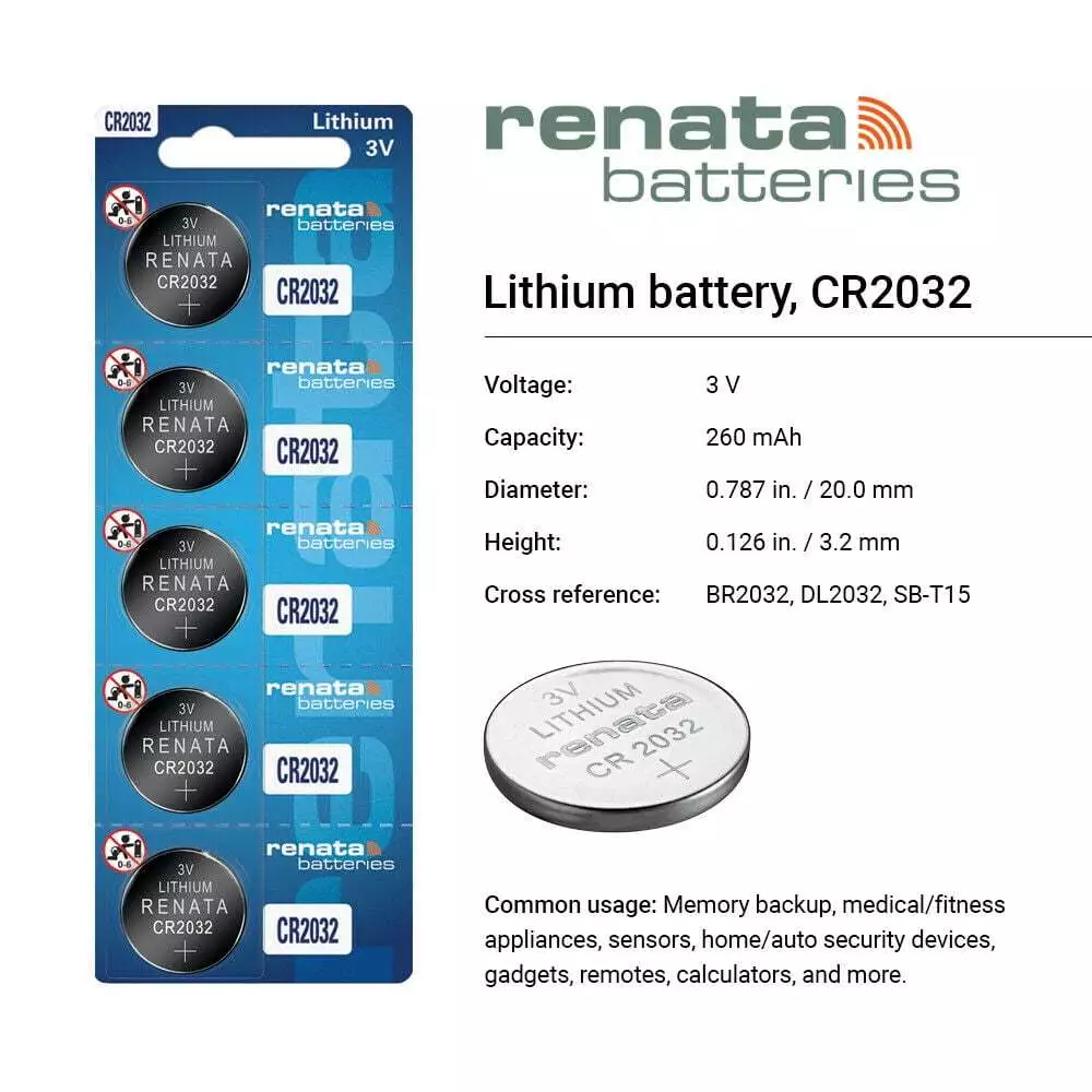 ถ่านกระดุม RENATA CR2032 3V thumbnail 4