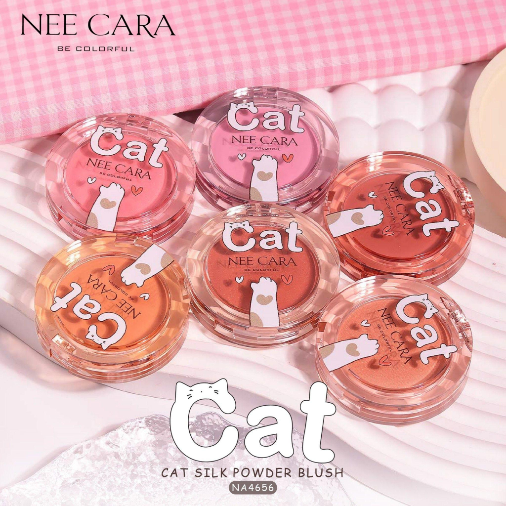 NEE CARA บลัชยูนิแมว NA4656 | 𝗖𝗔𝗧 𝗦𝗜𝗟𝗞 𝗣𝗢𝗪𝗗𝗘𝗥 𝗕𝗟𝗨𝗦𝗛