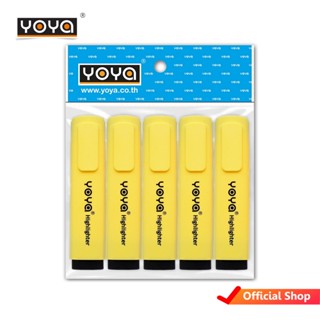 YOYA ปากกาเน้นข้อความพาสเทล เหลือง 1902 แพ็ค 2x5