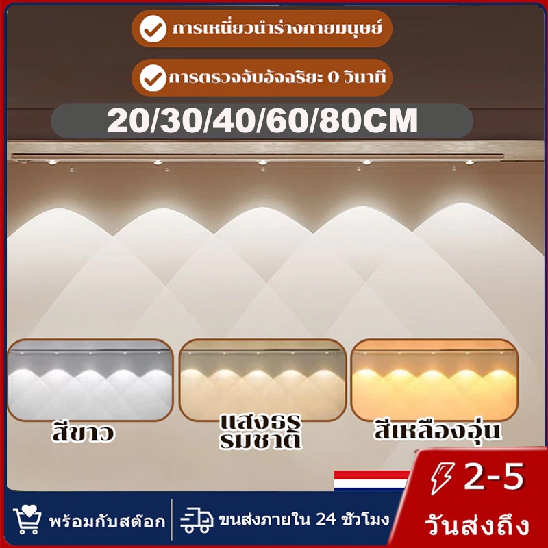 【การจัดส่งไทย】ไฟเซ็นเซอร์ โคมไฟLED ไฟหัวเตียง ไร้สาย เซนเซอร์ตรวจจับเคลื่อนไหวมนุษย์ ติดตั้งง่าย ใช้งานสะดวก ห้องครัว