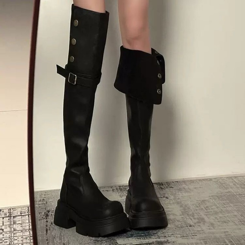 Chole G : Nene Signature 4in1 Korea Long Boots รองเท้าบูทยาวเกาหลี ใส่ได้4แบบในคู่เดียว ส้น 7cm (SH0192)