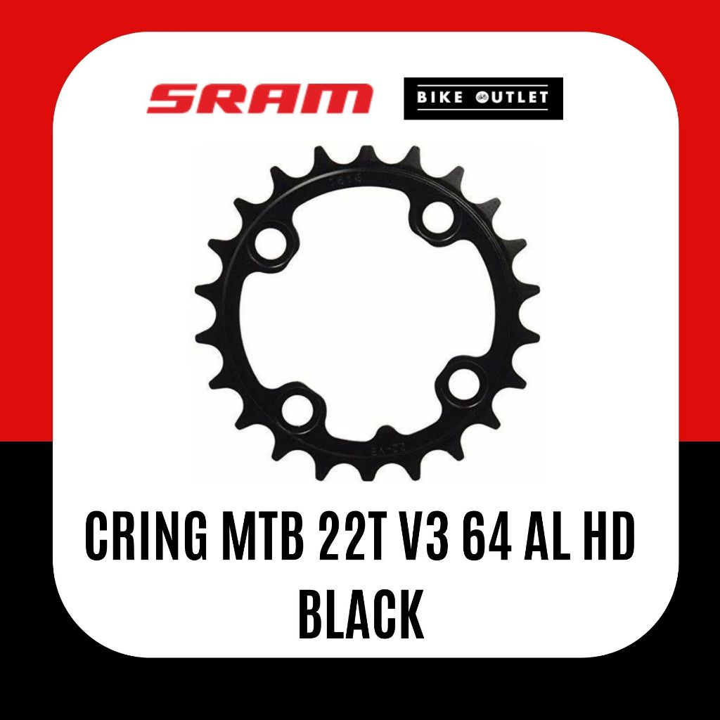ใบจานจักรยาน TRUVATIV CRING MTB 22T V3 64 AL HD BLACK