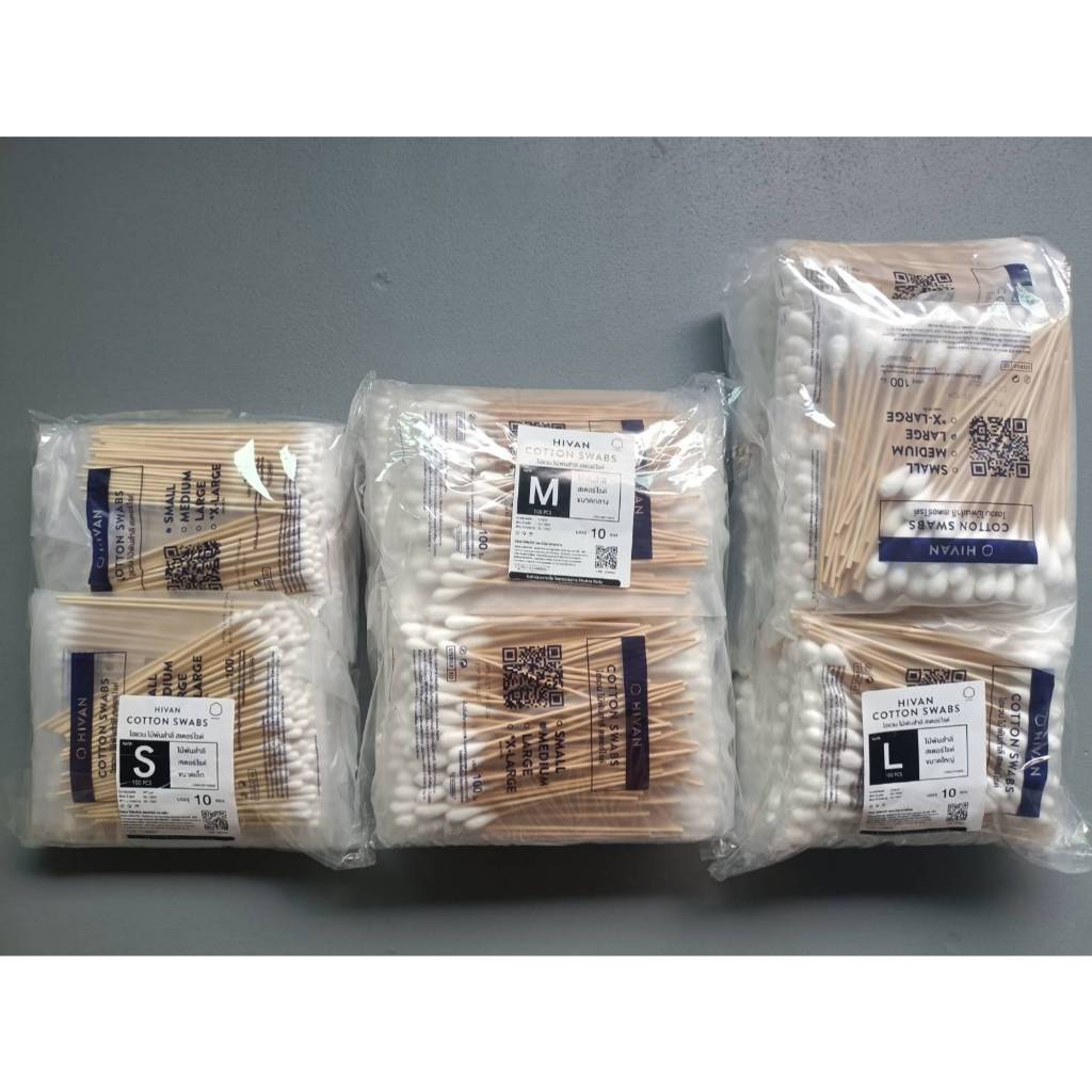 ไม้พันสำลี มี 3 ขนาด S M L (100ก้านx10ถุง = 1000 ก้าน) - รูปที่ 4