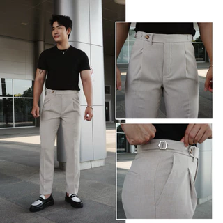 {ใหม่} Gussic - Trousers with Belts กางเกงเอวสูงสไตล์ลอนดอน ปรับเอวข้างได้ คุณผู้ชาย