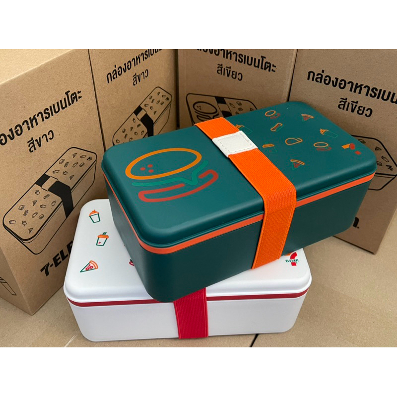 🍱 กล่องอาหารเบนโตะ 7-ELEVEN พร้อมช้อนส้อม **ของใหม่ แกะกล่อง**