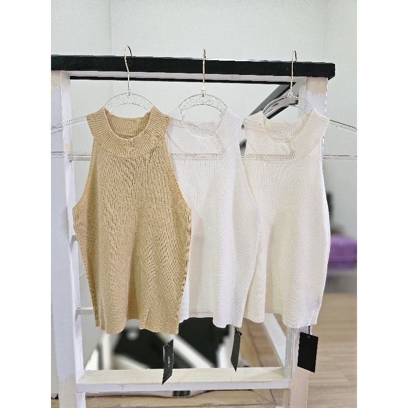เสื้อกล้ามไหมพรมคอปีน One-Kผ้าเนื้อนิ่ม
