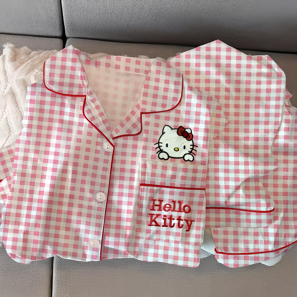 SLEEP FACTORY  ชุดนอนใส่สบาย ชุดนอน2ชิ้น ชุดนอนสไตล์เกาหลี 🦋 เสื้อคอปกมีกระดุม ผ้าใส่สบาย W057