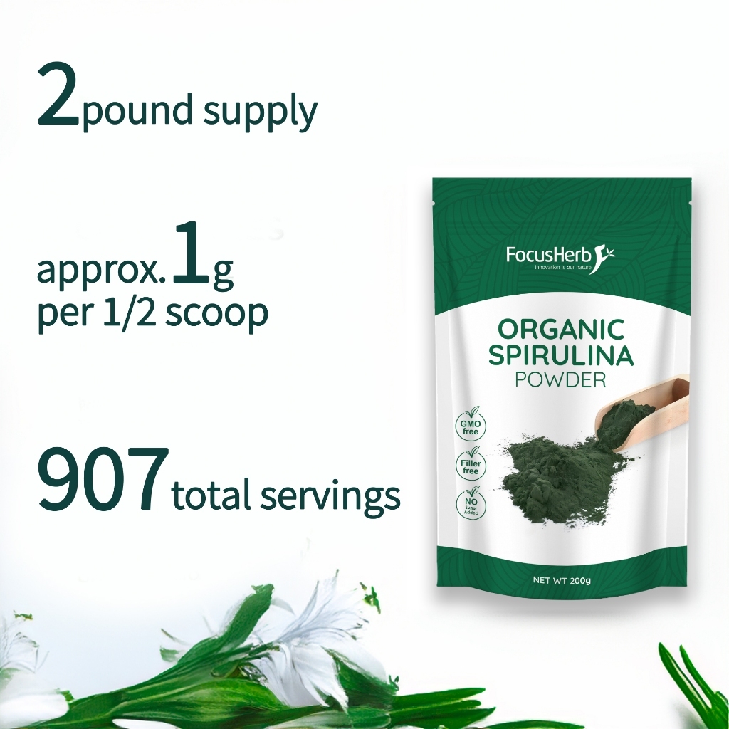 ผงสาหร่ายสไปรูลิน่า สีน้ำเงิน Blue Spirulina Powder 200 กรัม