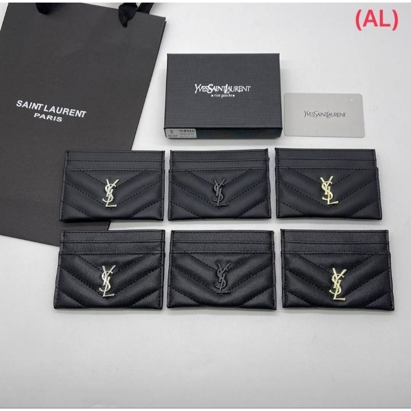 เช็คของก่อนทุกครั้ง Card Holder งาน มิลเลอร์ พร้อม กล่อง กระเป๋าใส่บัตรแบรนด์เนม YS L ซองใส่บัตร มีถ