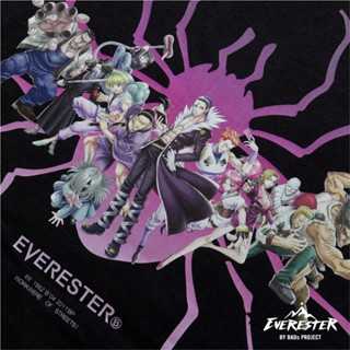 EVERESTER เสื้อยืด ฟอก เฟดเทาดำ เสื้อผู้ชาย Oversize Spider …