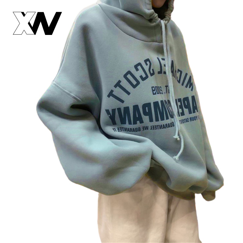 XWbrand   NEW เสื้อฮู้ด ดีไซน์ดูดีดูเท่ห์ ลายตัวอักษรภาษาอังกฤษ มากับสีม่วงโทนสวยมาก ดูดีมีระดับ  สไตค์เกาหลีดูดีมาก