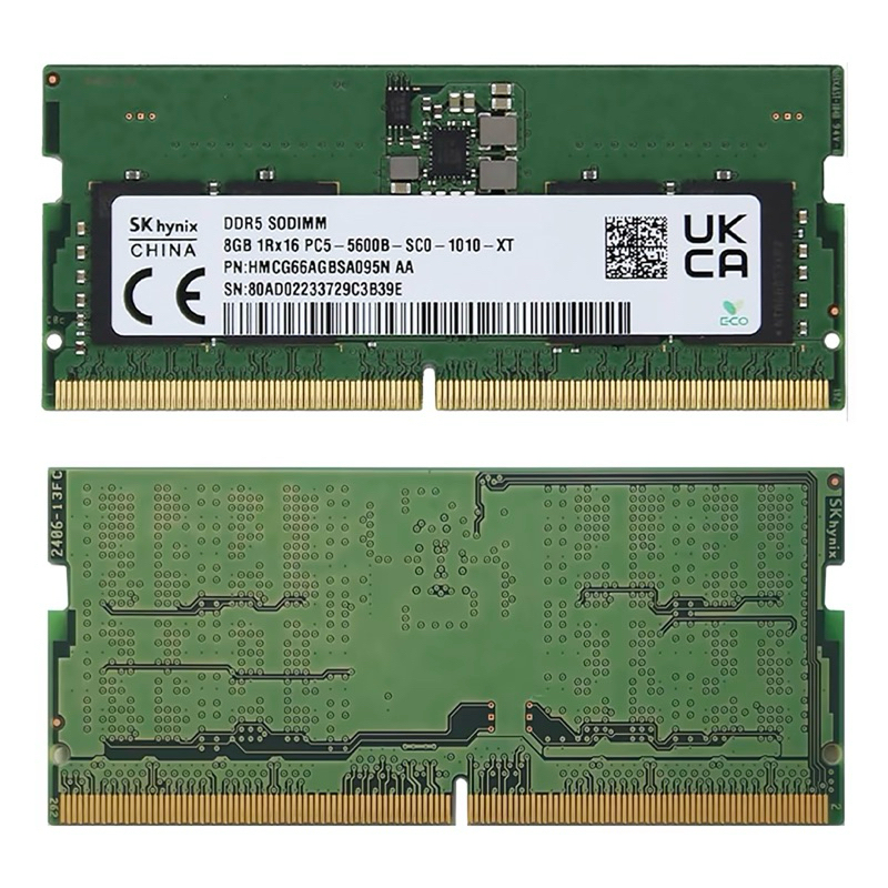 RAM Notebook SKhynix 8GB DDR5 5600 (8x1) มือสอง สภาพสวย ไม่ติดสี ไม่แบด ประกัน 90 วัน