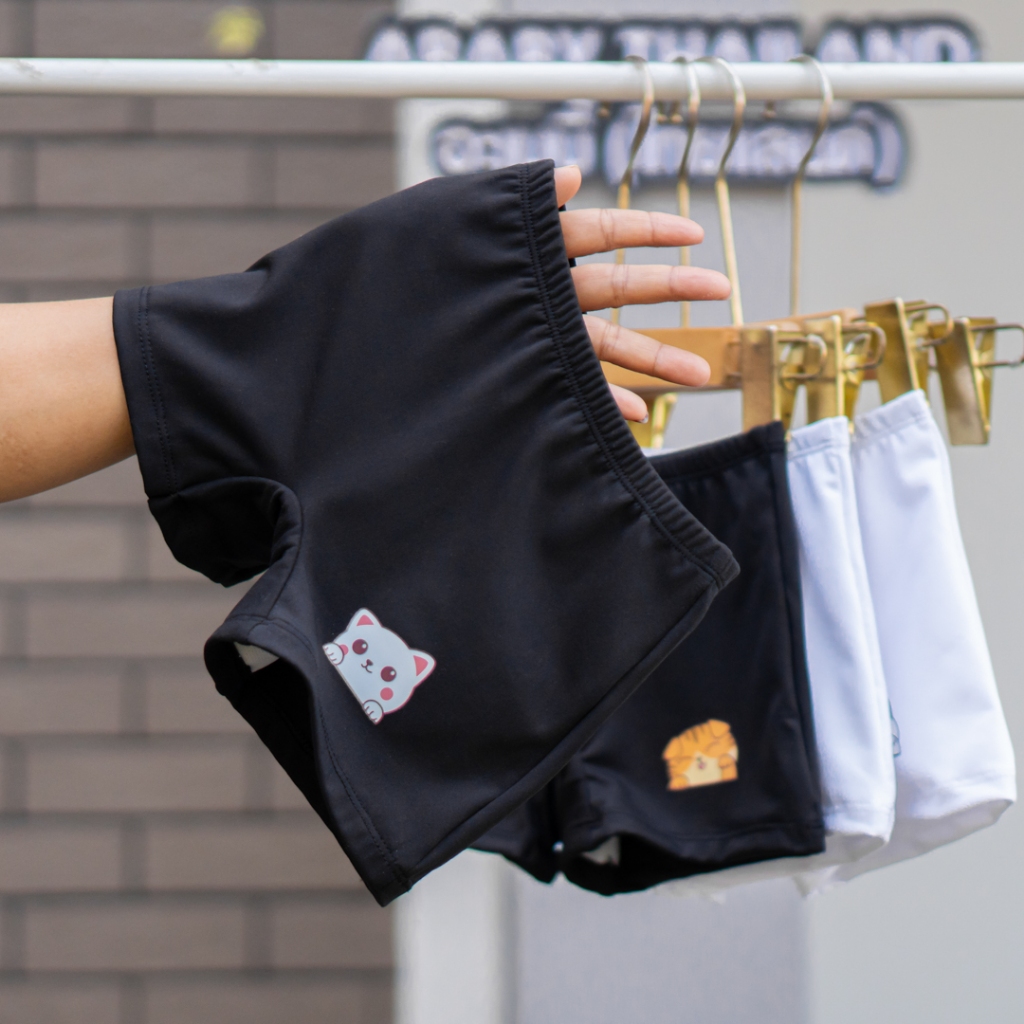 กางเกงกันโป๊สีดำ ผ้าไม่บาง  บรรจุ 2 ตัว ผ้านิ่ม ใส่สบาย ลดกลิ่นอับ 📦สินค้าผลิตในไทยและพร้อมจัดส่ง📢