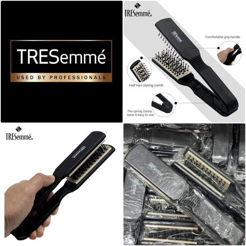 TRESEMME COMB หวีแปรงหนีบผมตรง ใช้เป็นหวีหนีบจับช่อผมแทนการไดร์หรือหนีบผม #ของแท้