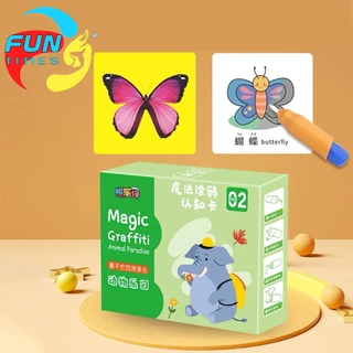 แผ่นการ์ดคำศัพท์ระบายสี Early Education Toys สำหรับเด็ก การ์ดคําศัพท์ระบายสีของ Early Education Picture Cards For Baby
