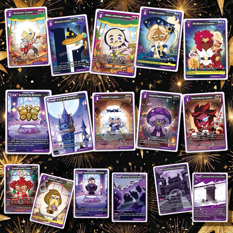 CookieRun ชุด Bs3-Bs4 ระดับ C,U สีม่วง ( Eng Ver. )