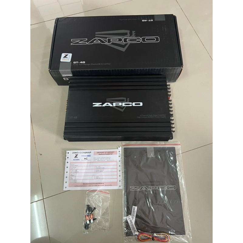 6990บาท 4Ch ClassAB ยี่ห้อ ZAPCO รุ่น ST-4B แอมป์ขับกลางแหลมติดรถยนต์