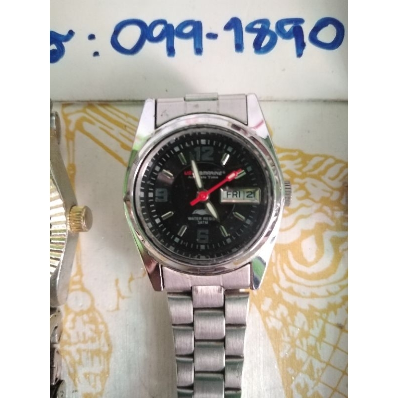 US submarine ยูเอส ซับมารีน นาฬิกาข้อมือผู้หญิง รุ่นมีวันที่ สายสแตนเลส
