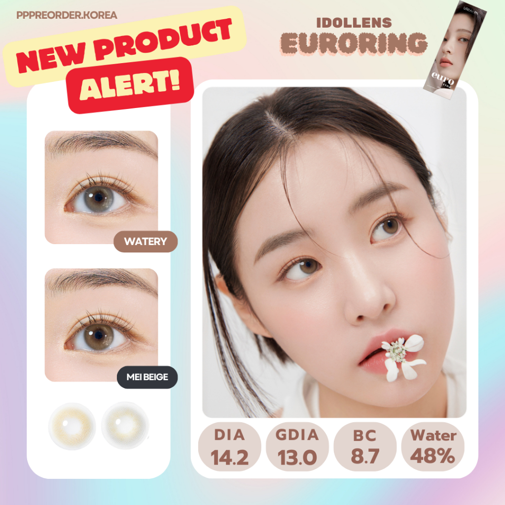 พร้อมส่งในไทย 🫧  Idollens Euroring รายวัน 1 กล่อง 5 คู่ ดรอปสีตาสวยสุดๆ