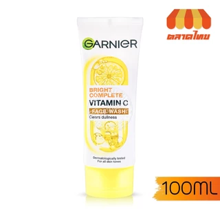 โฟมล้างหน้า การ์นิเย่ วิปโฟม สครับ Garnier Bright Complete / Vitamin C / Sakura Glow Face Wash Scrub 100 ml. / 150 ml.