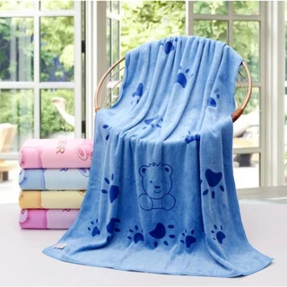 ผ้าเช็ดตัว ขนาด 140x70 cm หนาพิเศษ ผ้าขนหนูนาโน ลายการ์ตูน พร้อมส่ง