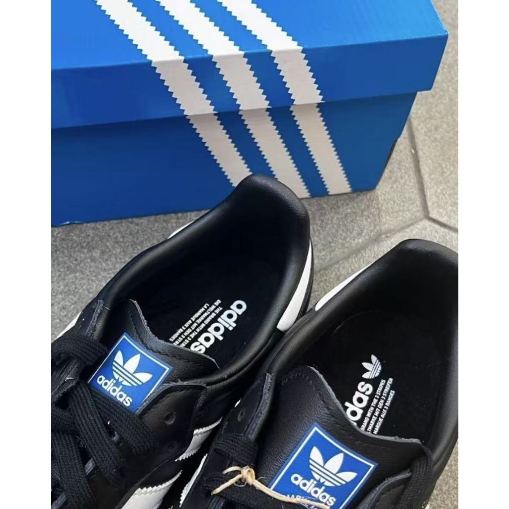 🔥ของแท้ 100 %🔥 Adidas Samba OG White/Black Shoes นเทจสวมทน อาดิดาส รองเท้าผ้าใบ รองเท้าคู่รักสำหรับชายและหญิง