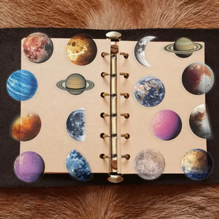 สติ๊กเกอร์ 🪐 ดวงดาว 68 อวกาศ 50ชิ้น จักรวาล ดาราศาสตร์ galaxy นาซ่า นักบินอวกาศ NASA ยานอวกาศ UFO จรวด ดาว ติด กระเป๋า
