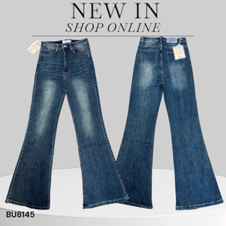 กางเกงยีนส์ขาม้าทรงสวยแต่งเฟดเท่ๆผ้ายืดผ้าเนื้อดีใส่สบายยืดห…