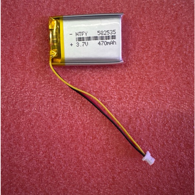 แบตเตอรี่3.7v 470mah 582535(3สายมีแจ็ค)
