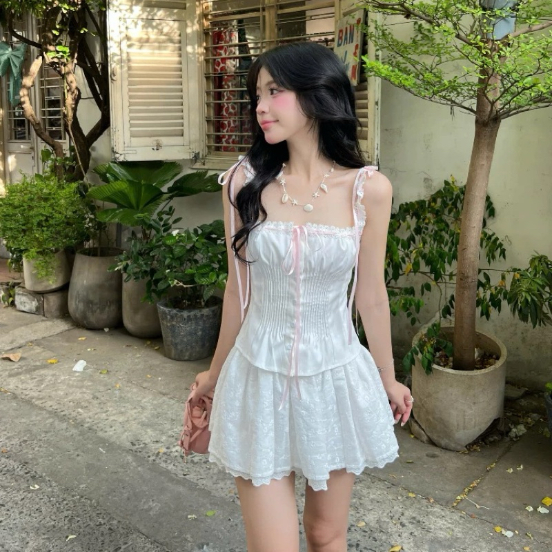 AREUM สินค้าเข้าใหม่ Pre 7-16 Day 🇻🇳 Top Croptop Hai & Windy Skirt