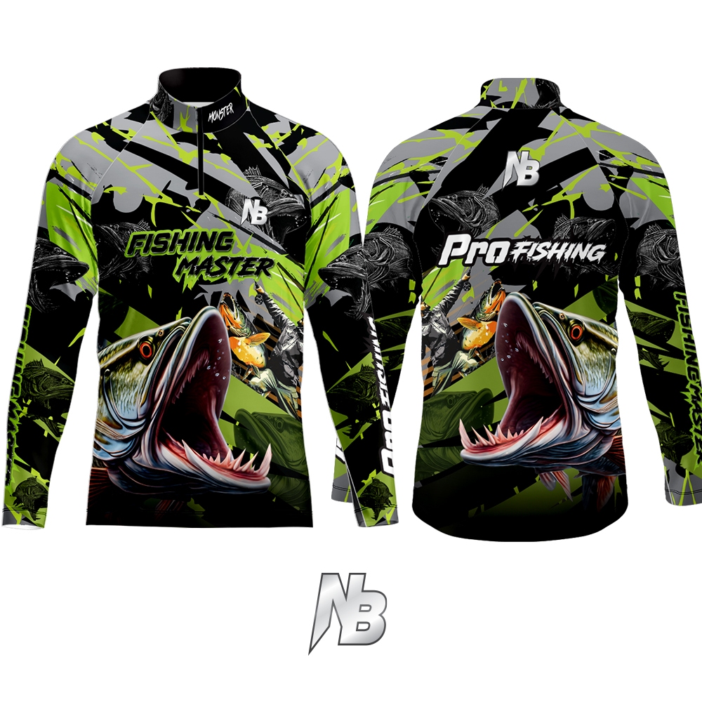 เสื้อตกปลา,ปั่นจักรยาน Set สี 46 FISHING MASTER (สินค้าพร้อมจัดส่ง) ป้องกันแสง UV