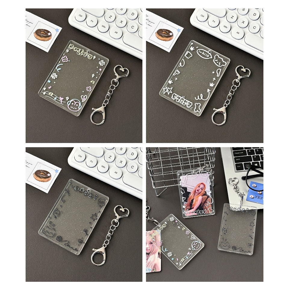 🐰 พร้อมส่ง 🐱 Funtory 🐶 เฟรมการ์ด อะคริลิก โชว์รูปได้ 2 ด้าน ซองใส่บัตร รูปศิลปิน ห้อยกระเป๋า - รูปที่ 2