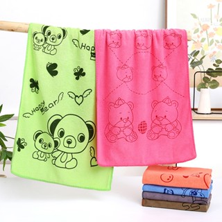 ผ้าเช็ดหน้า เช็ดผม ลายการ์ตูน ผ้านาโน ไม่บาดผิว ขนาด33*73cm.…