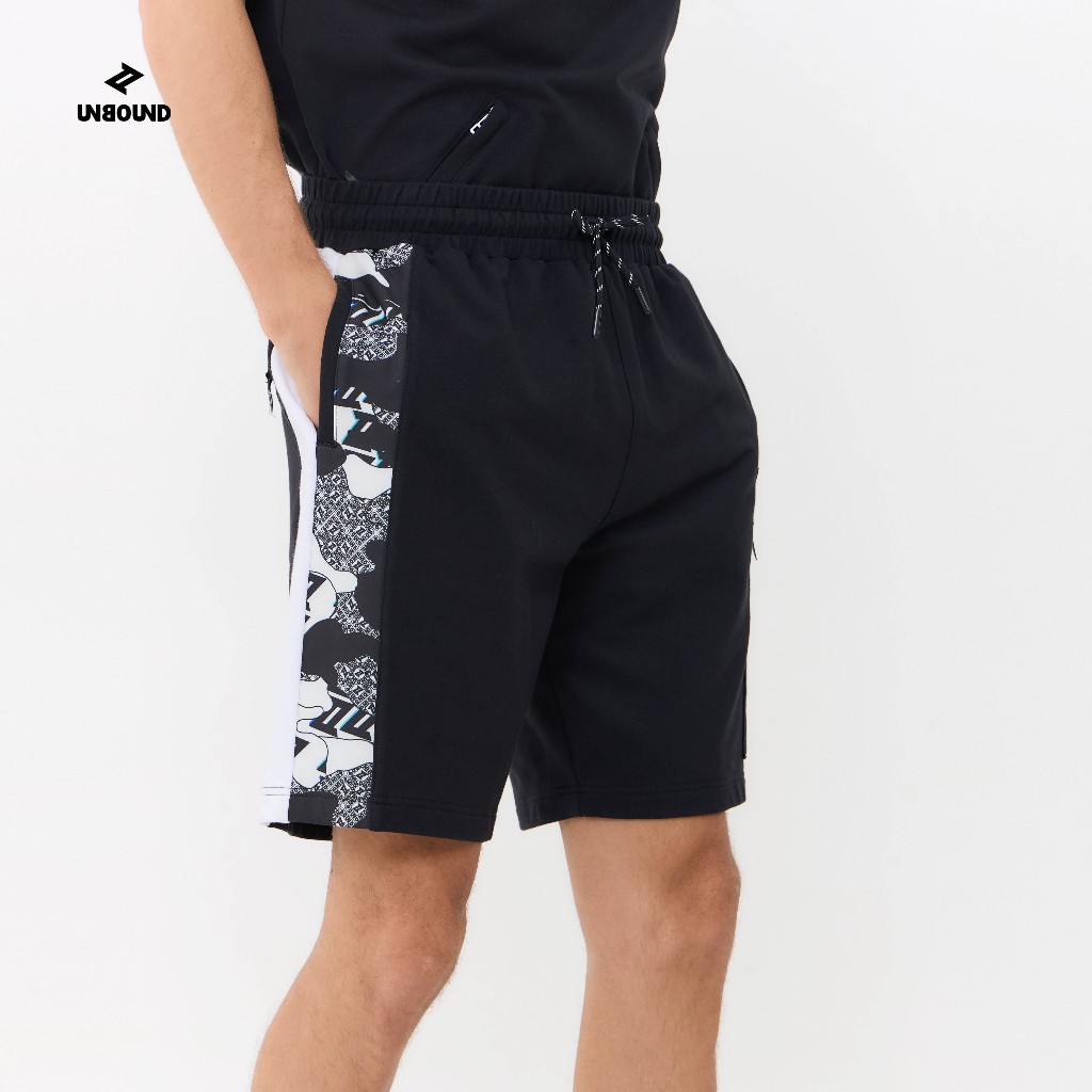 UNBOUND ASTRO CAMO DRAWSTRING SHORTS (BLACK) กางเกงขาสั้นสีดำลายคาโม่